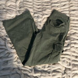 American Eagle Green Wide Leg Pants
